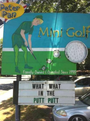 This just may be the best mini golf sign ever