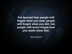 ve learned that people..