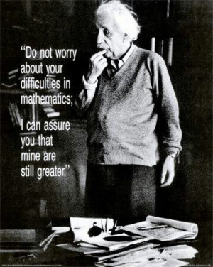 Einstein's math issues.