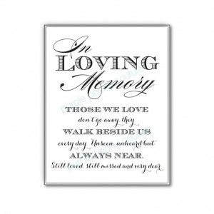 In Loving Memory Wedding Sign Memorial Table by PurplePeonyCouture, $5 ...