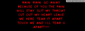 Rain Rain Go Away Funny Quotes