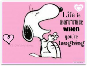 Laughing with Snoopy