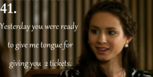 ... give me tongue for giving you 2 Tickets ~Spencer Season 1 Episode 15
