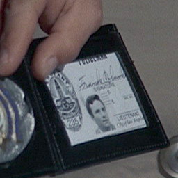 Columbo's LAPD ID card and badge with the name Frank Columbo in the ...