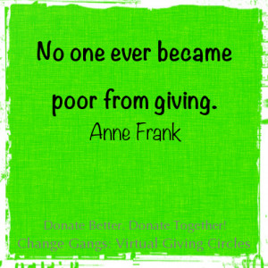poor from giving quote