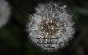 We must embrace pain... quote wallpaper