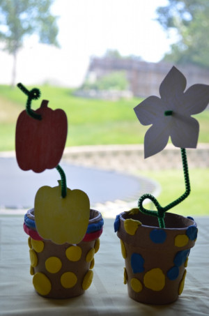 ... Decorate Flower and Vegetable Plant Pots With Molding Clay and Cutouts