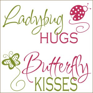 Ladybug Hugs Butterfly Kisses Vinyl Decal-butterfly, ladybug, decal ...