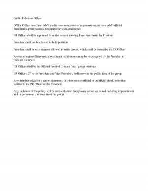 ... Statements press releases newspaper articles and quotes PR Officer