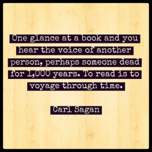 One glance at a book and you hear the voice of another person, perhaps ...
