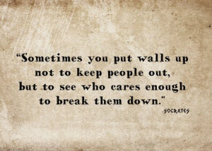 Sometimes People Put Walls