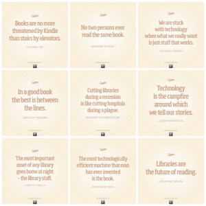 ... books and libraries without technology. These quotes define this