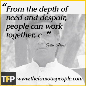 From the depth of need and despair, people can work together, c