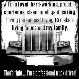 Professional truck driver
