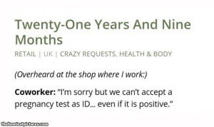 Overheard in a retail store…