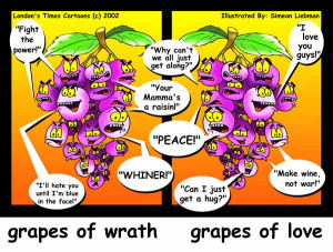 little humor was in order after hearing about the Grapes of Wrath ...