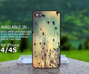 Be Free Birds Cute Quote Retro Vintage - iPhone 4/4s Case | BestCover ...