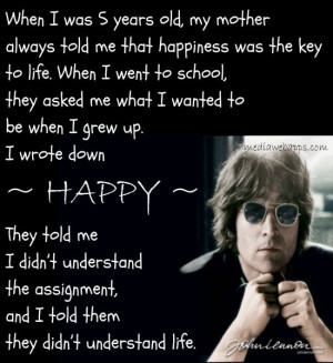 John Lennon Quotes When I Was 5 John Lennon Quotes When I Was