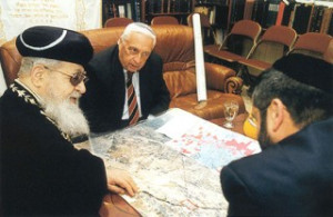 Ariel Sharon meets withrabbi Ovadia.