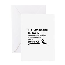 Awkward moment surfing Greeting Card for