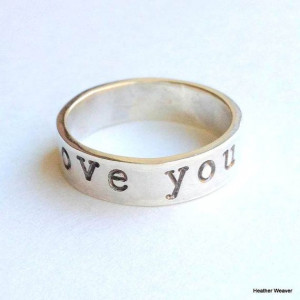 Matching Sterling Silver Star Wars Quote Rings by GeekandGamer, $75.00