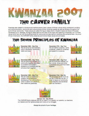 Kwanzaa - Personalized Family Certificate - $7.99 Each - Free Shipping ...