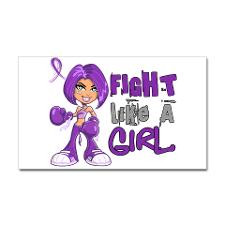 Fight Like a Girl 42.8 Epilepsy Sticker (Rectangle for