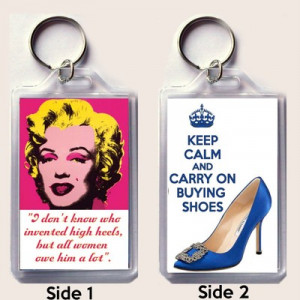 unique-keyring-with-a-marilyn-monroe-quote-keep-calm-and-carry-on ...