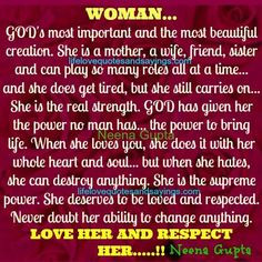 WOMAN…GOD’s most important and the most beautiful creation ...