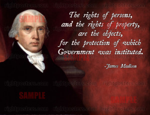 James Madison Property Rights Quote Poster