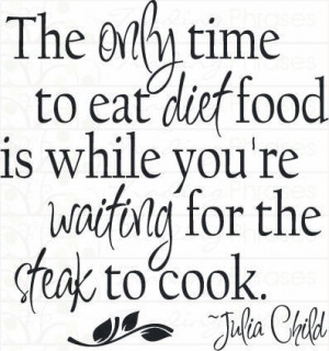 Diet Food Julia Child Wall Decal