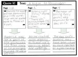 Graphic Organizer: Practicing Textual Evidence