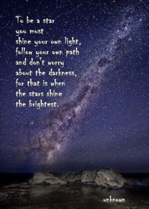 Here's to shining our own light and being stars!