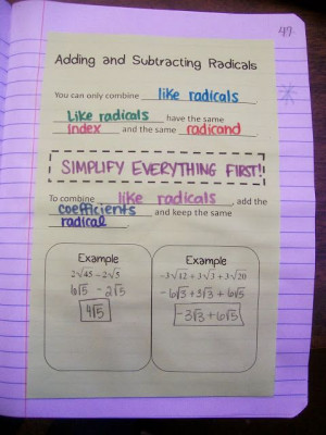 ... Math, Math Notebooks, Radical Radical, Teaching Math, Math Ideas, Math