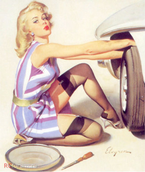 43 Pin-up girl figure kit – How to remove this wheel