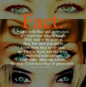 ... if there's something about brown or black or hazel eyed people