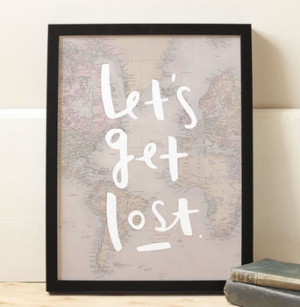 homepage > OLD ENGLISH COMPANY > 'LET'S GET LOST' WORLD MAP PRINT