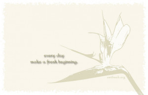 new beginning quotes, Every day make a fresh beginning quotes