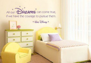 Dreams come true Disney quote wall decal