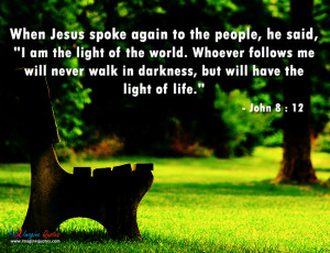 Bench is standing alone in the garden, Bible quote with bench