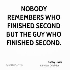 Nobody Remembers Who Finished