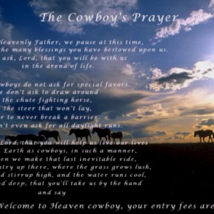 ... Quotes, Cowboycowgirl Prayer, Cowboy Cowgirls Prayer, Cowboy Prayer