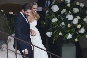 michelle hunziker und tomaso trussardi bei ihrer hochzeit am freitag