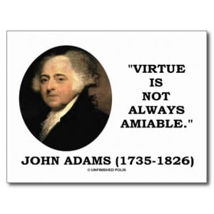 John Adams Virtue Is Not Always Amiable Quote Post Cards