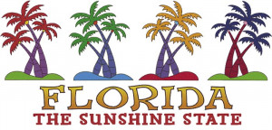 FLORIDA SUNSHINE STATE 4 PALMS