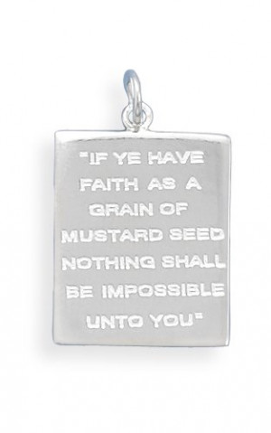 Genuine Elegante Individual Pendant. Mustard Seed Quote Pendant. 100% ...