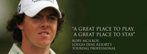 Rory McIlroy at Lough Erne Resort Hotel Spa and Golf Course