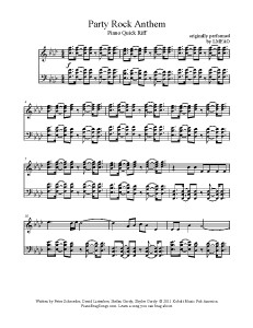 Image Of Lmfao Party Rock Anthem Sheet Music Easy Piano Download