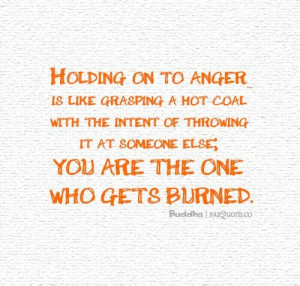 Buddha holding on to anger quote