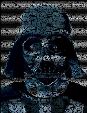 Darth Vader Quotes Mosaic Digital Art